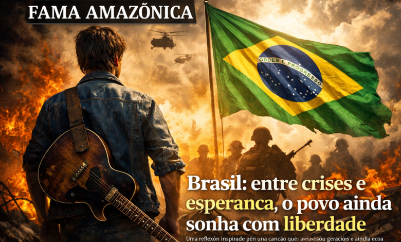“Brasil: entre crises e esperança, o povo ainda sonha com liberdade.”